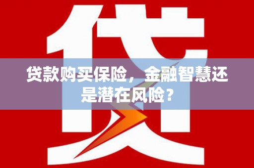 新津贷款购买保险，金融智慧还是潜在风险？
