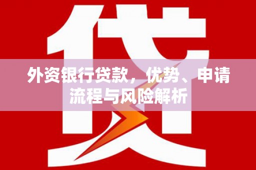 新津外资银行贷款，优势、申请流程与风险解析