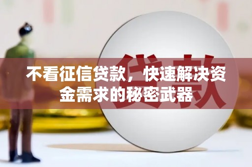 新津不看征信贷款，快速解决资金需求的秘密武器
