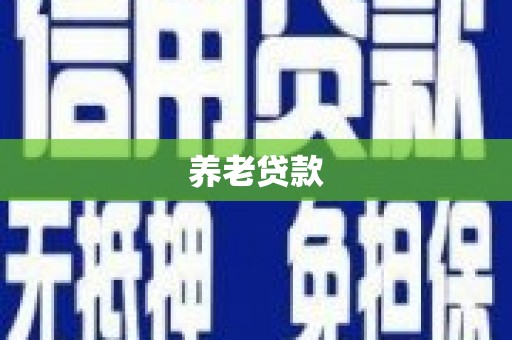 新津养老贷款