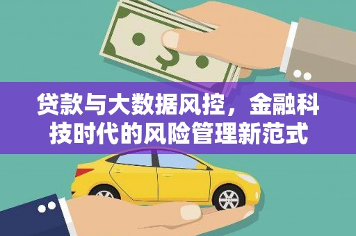 新津贷款与大数据风控，金融科技时代的风险管理新范式