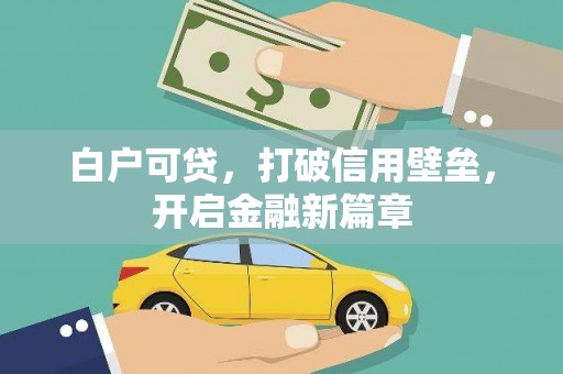新津白户可贷，打破信用壁垒，开启金融新篇章