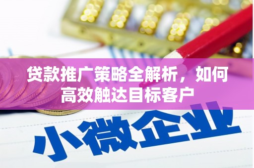 新津贷款推广策略全解析，如何高效触达目标客户
