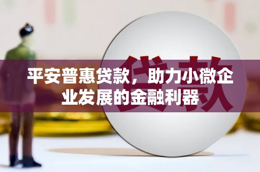 新津平安普惠贷款，助力小微企业发展的金融利器