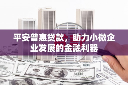 新津平安普惠贷款，助力小微企业发展的金融利器