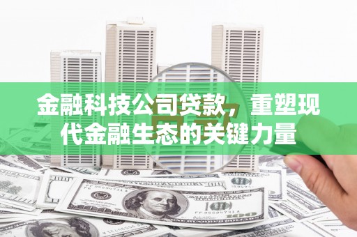 新津金融科技公司贷款，重塑现代金融生态的关键力量