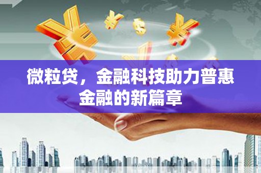 新津微粒贷，金融科技助力普惠金融的新篇章