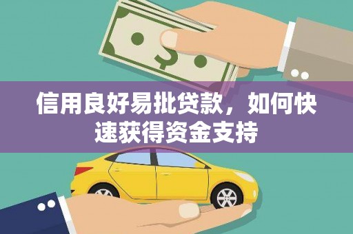 新津信用良好易批贷款，如何快速获得资金支持