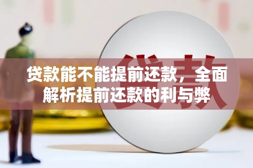 新津贷款能不能提前还款，全面解析提前还款的利与弊