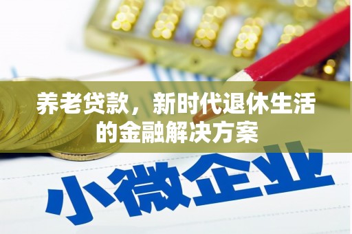 新津养老贷款，新时代退休生活的金融解决方案